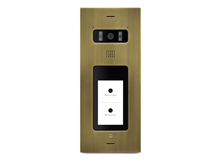 FLAT FLUSH MOUNT entrance panel, inox BRASS, 1/4 touch button FLAT FLUSH MOUNT entrance panel inox brass coloured
