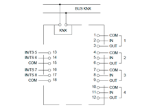 Modulo 8 IN 4 OUT - incasso